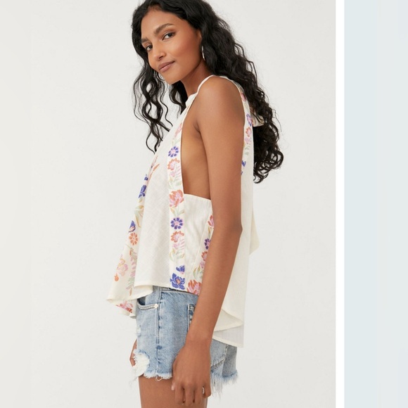 EUC Free People Emily Printed Top, XS - Picture 2 of 13